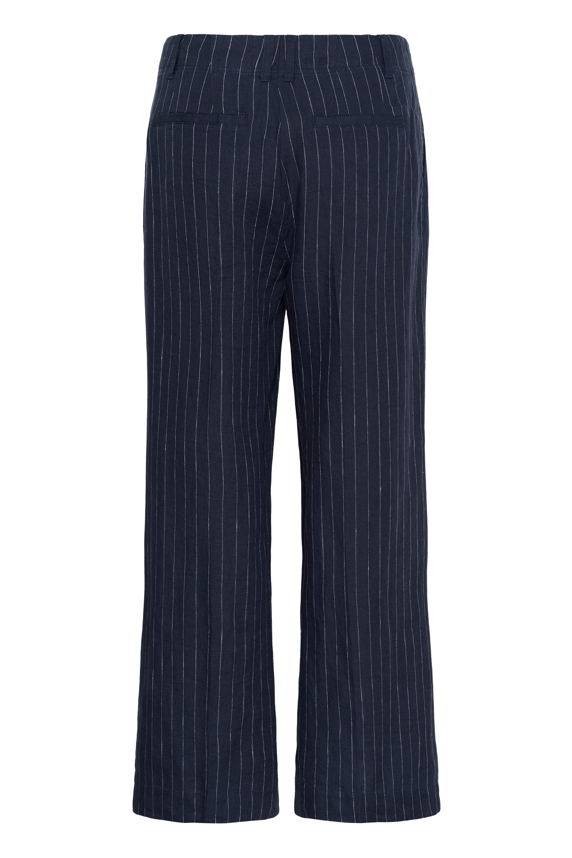 Aliya Blue Nights Pinstripe Linen Pants - 30310443