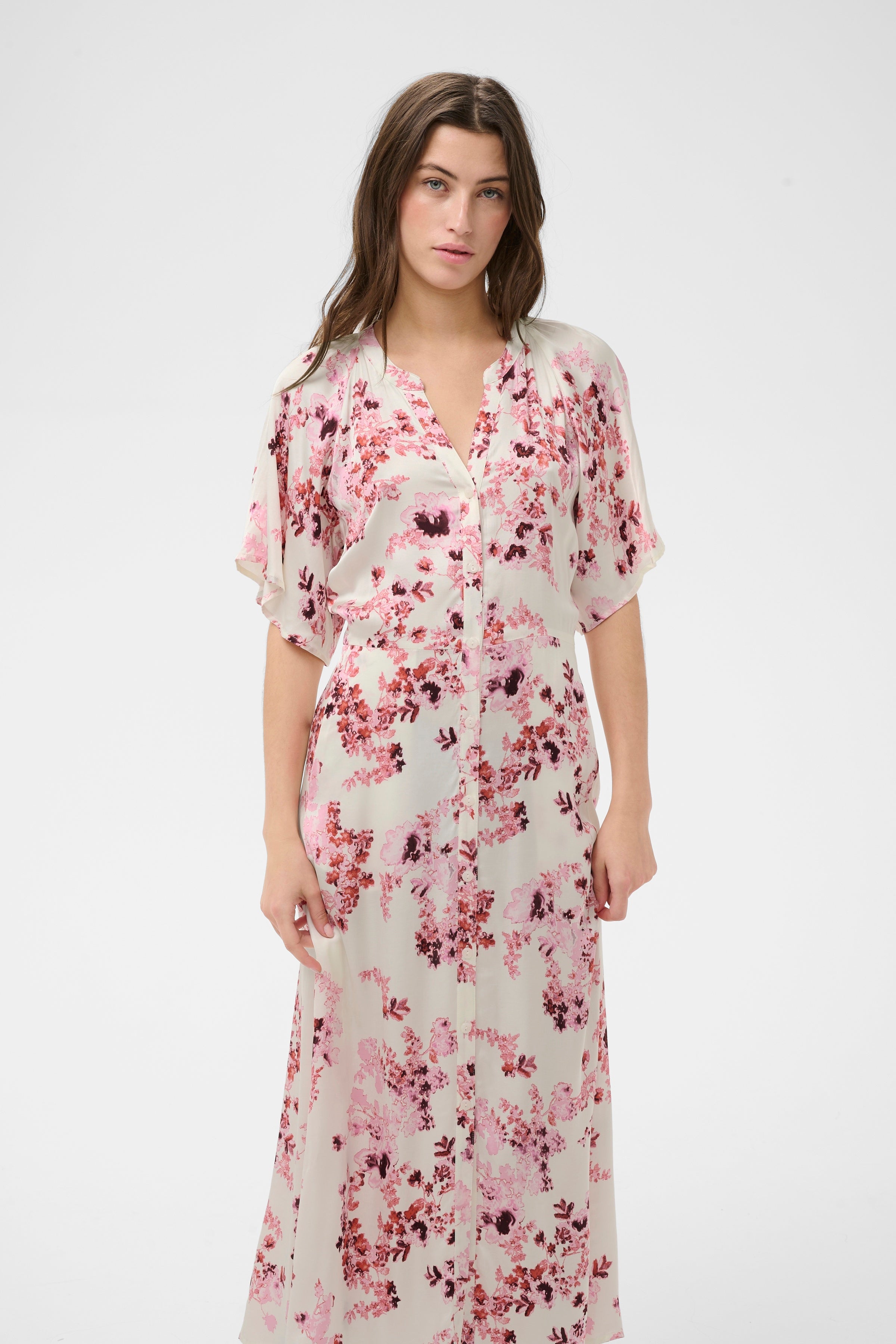 Alaja Pink Shadow Floral Dress - 30310465