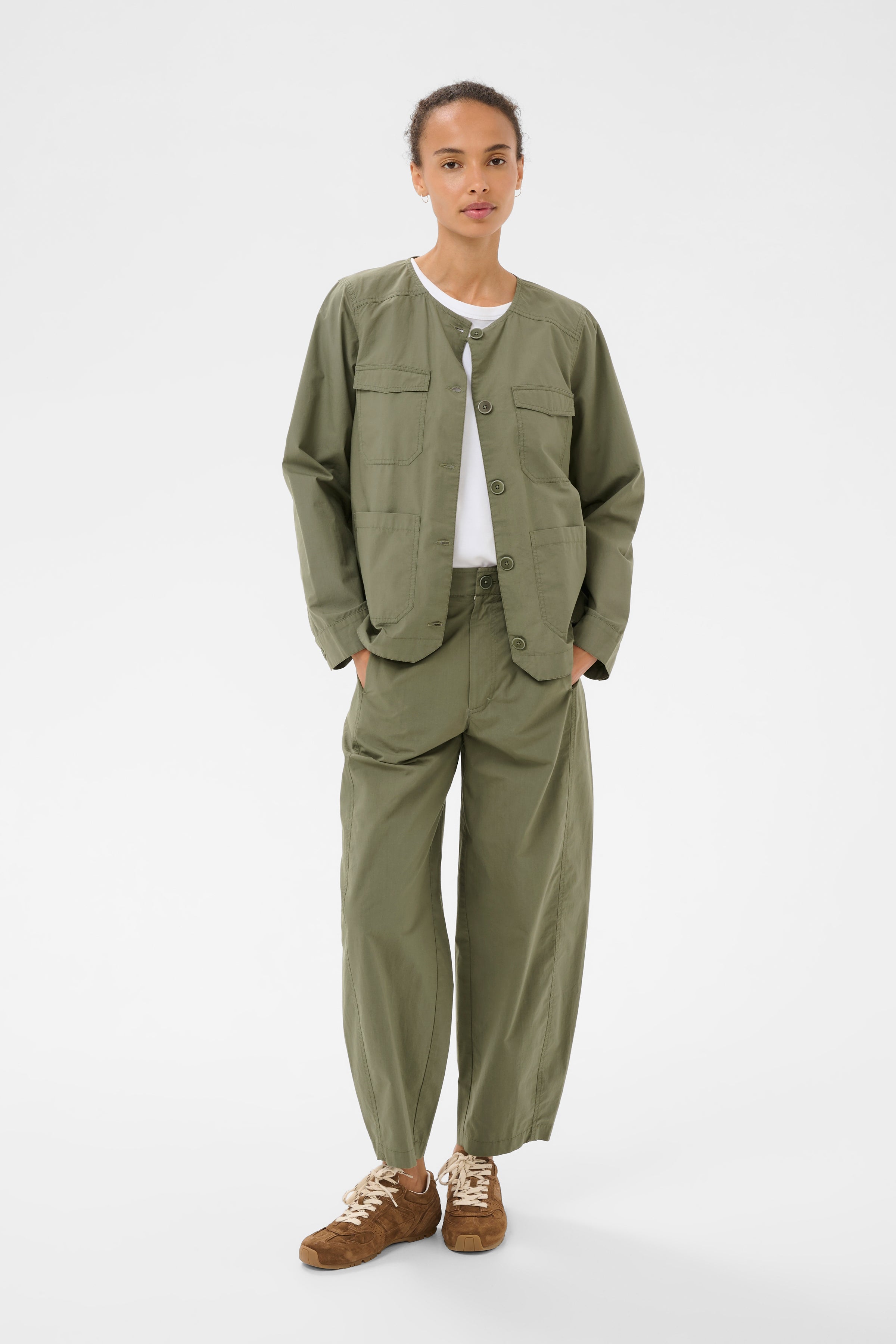 Aziza Smokey Olive Utility Jacket - 30310482