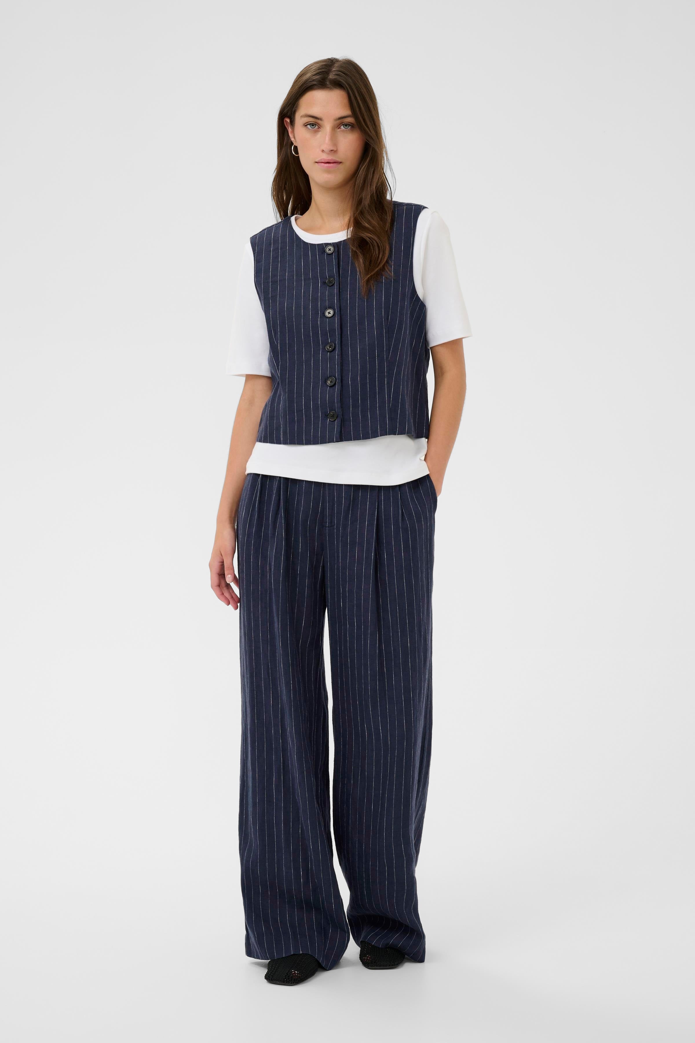 Azania Blue Nights Pinstripe Waistcoat - 30310487