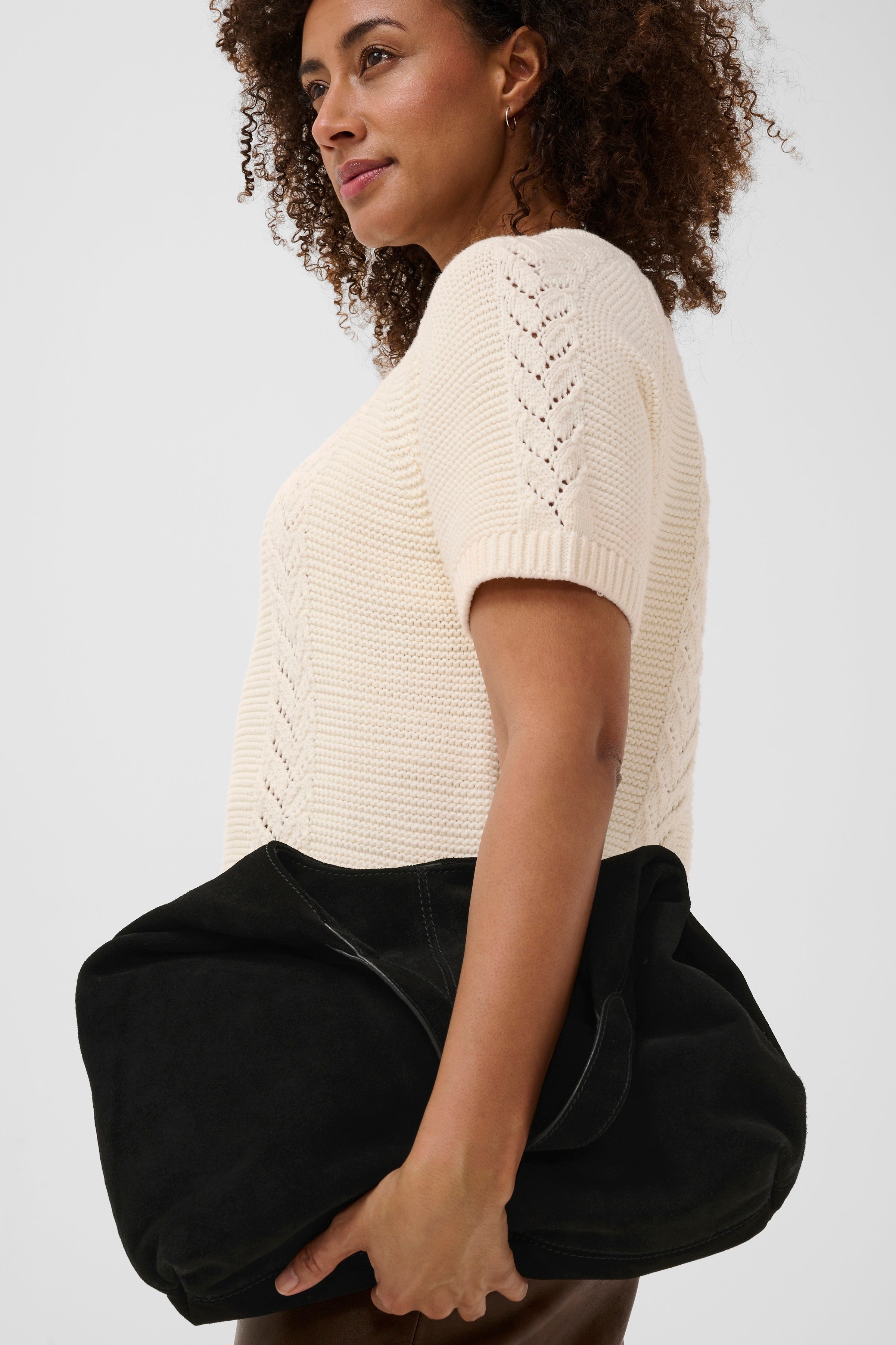 Athea Black Suede Bag - 30310490