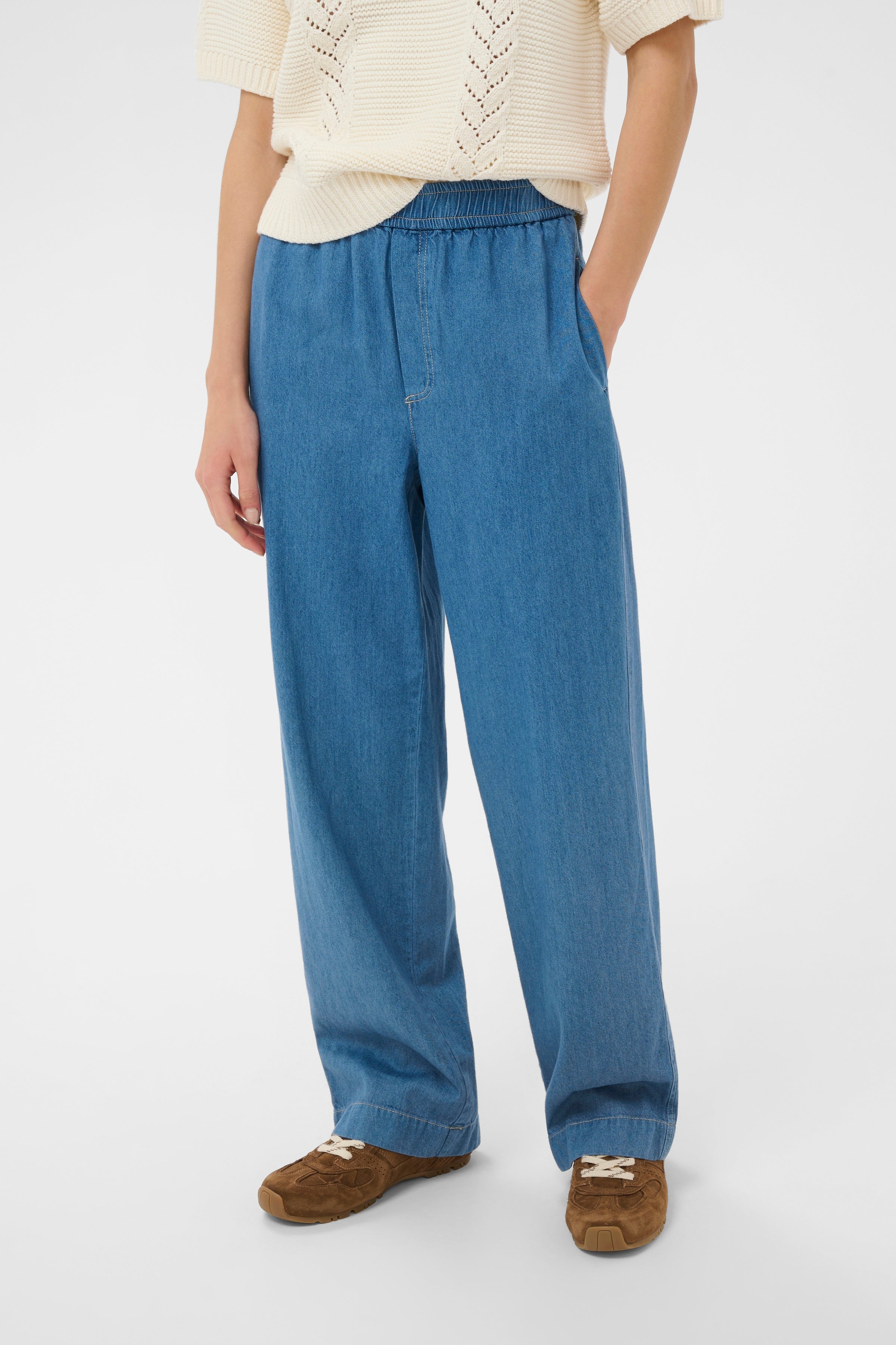 Aina Medium Blue Denim Pants - 30310497