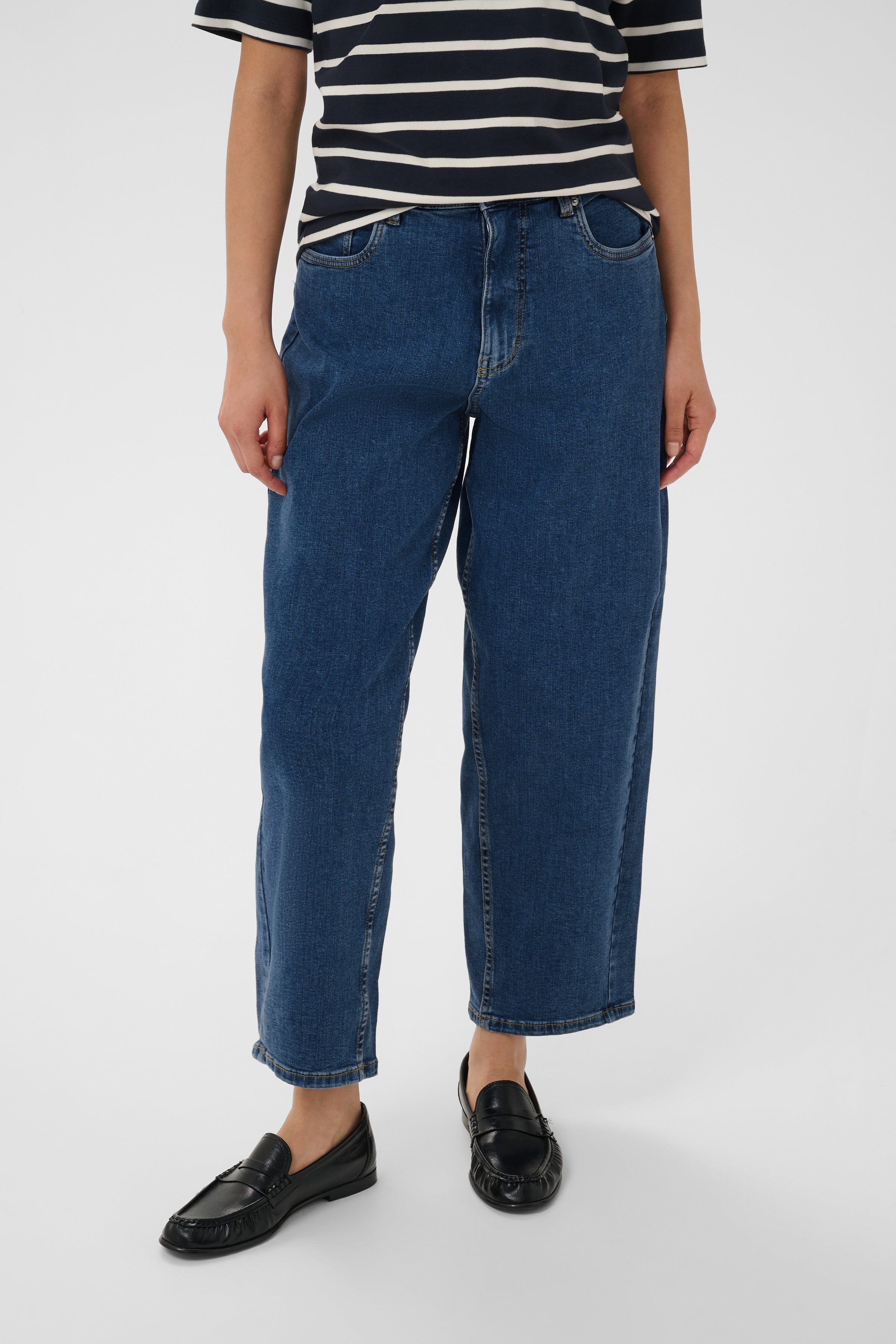 Adelena Med Dark Blue Jeans - 3010715