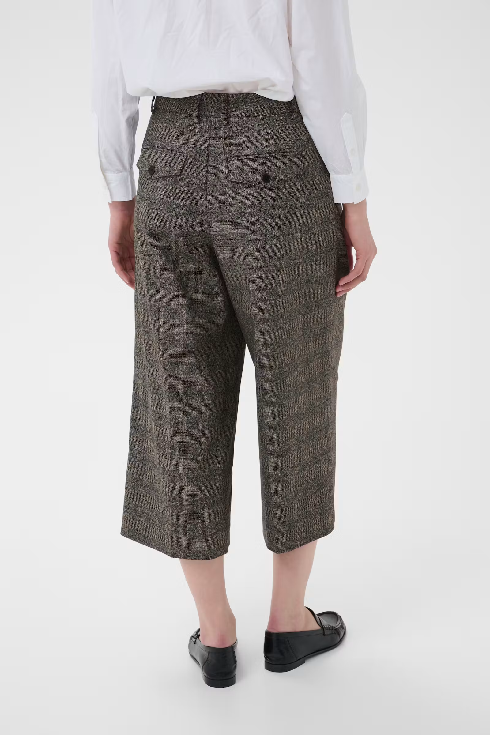 Clementina Black Check Crop Pants - 30310803