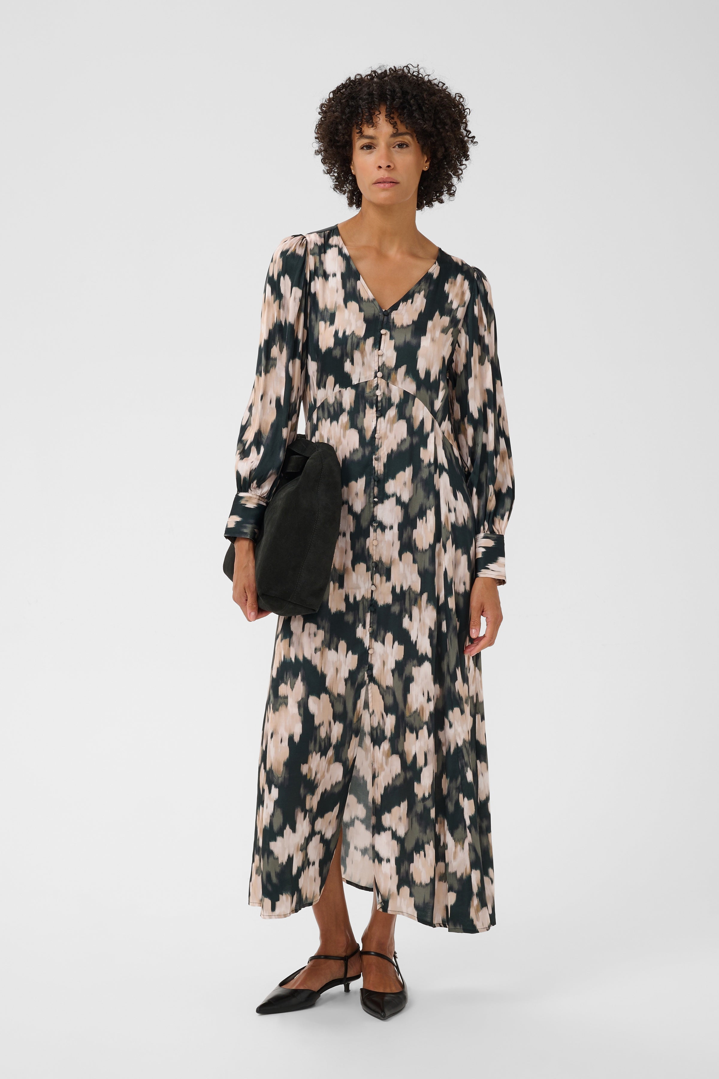 Ciluca Green Blurred Flower Dress - 30310810
