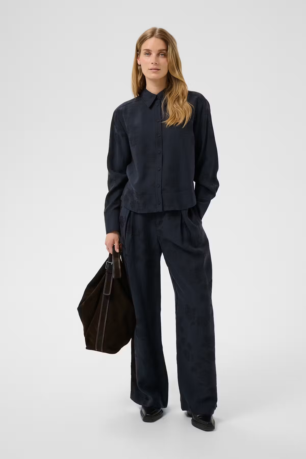 Cathleen Dark Navy Flower Trousers - 30310855