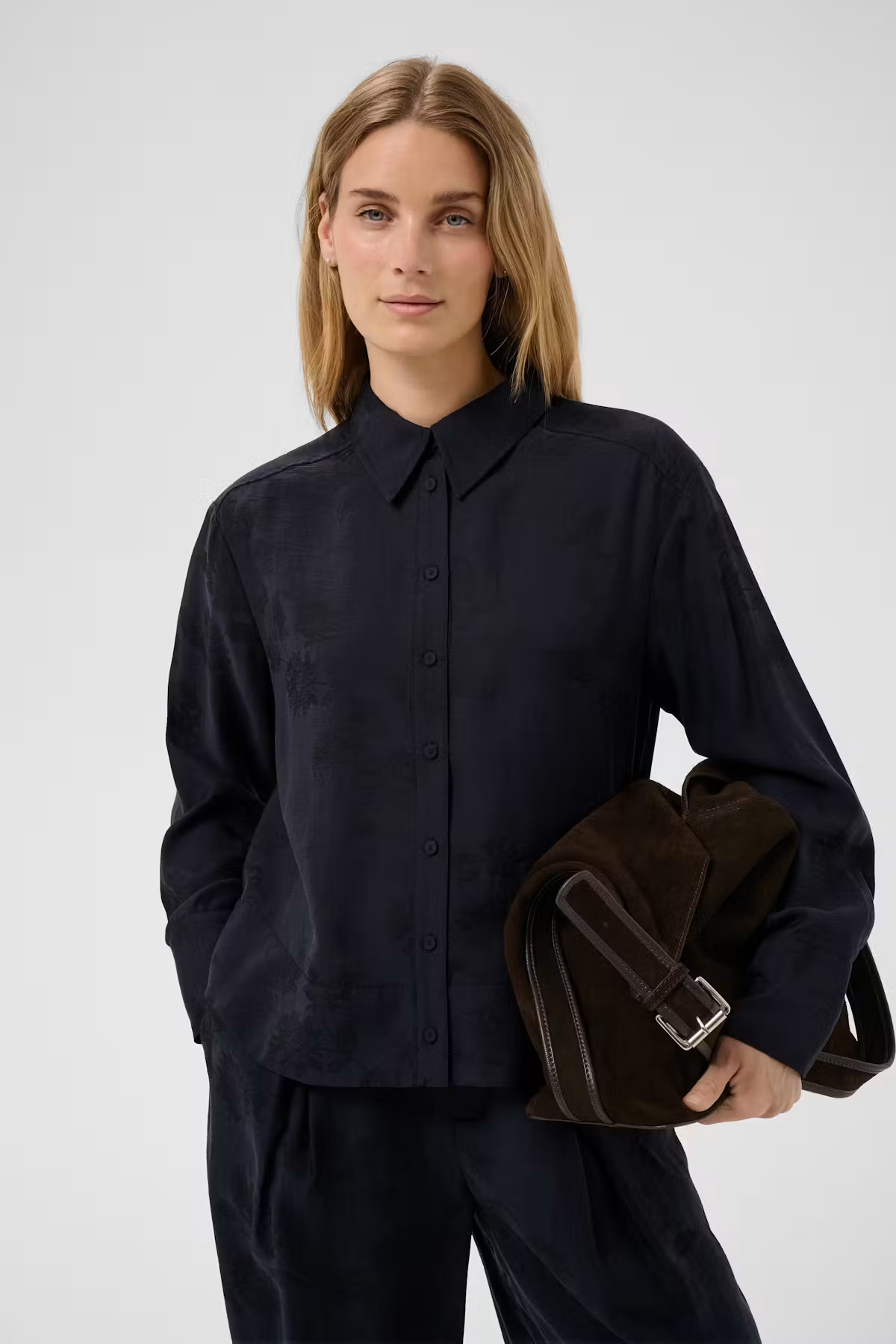 Carolla Dark Navy Flower Shirt - 30310863