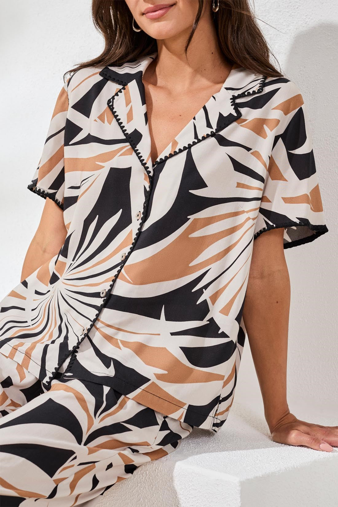 Chestnut Print Shirt - 3098O