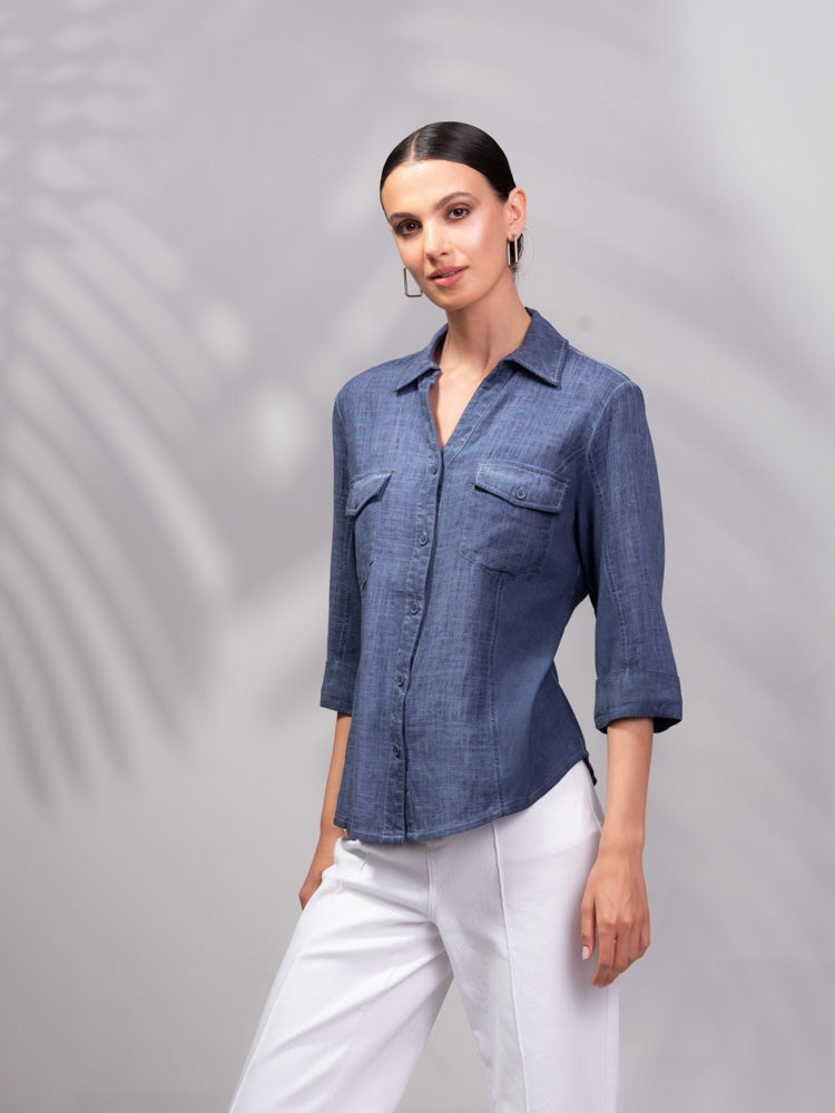 Indigo Denim Style Shirt - A45013