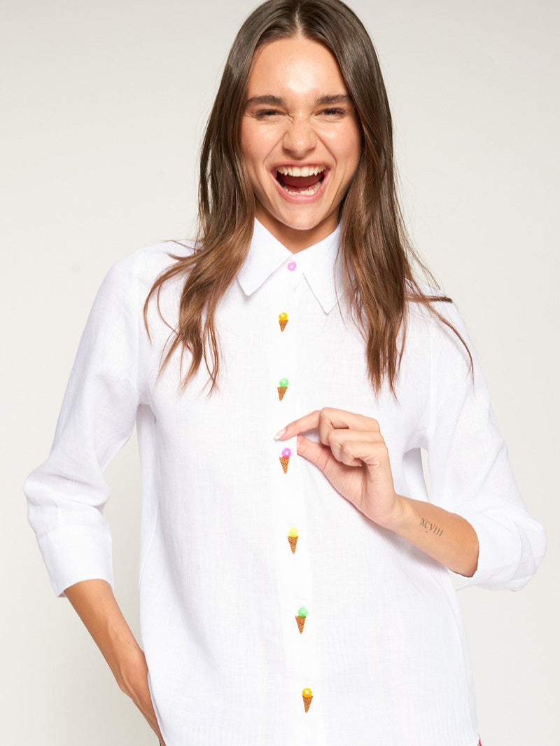 White Ice Cream Shirt - 33209
