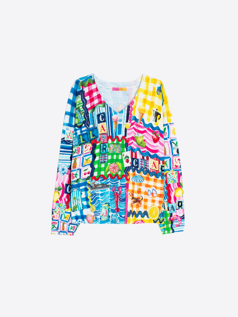 Capri Printed Sweater - 33351