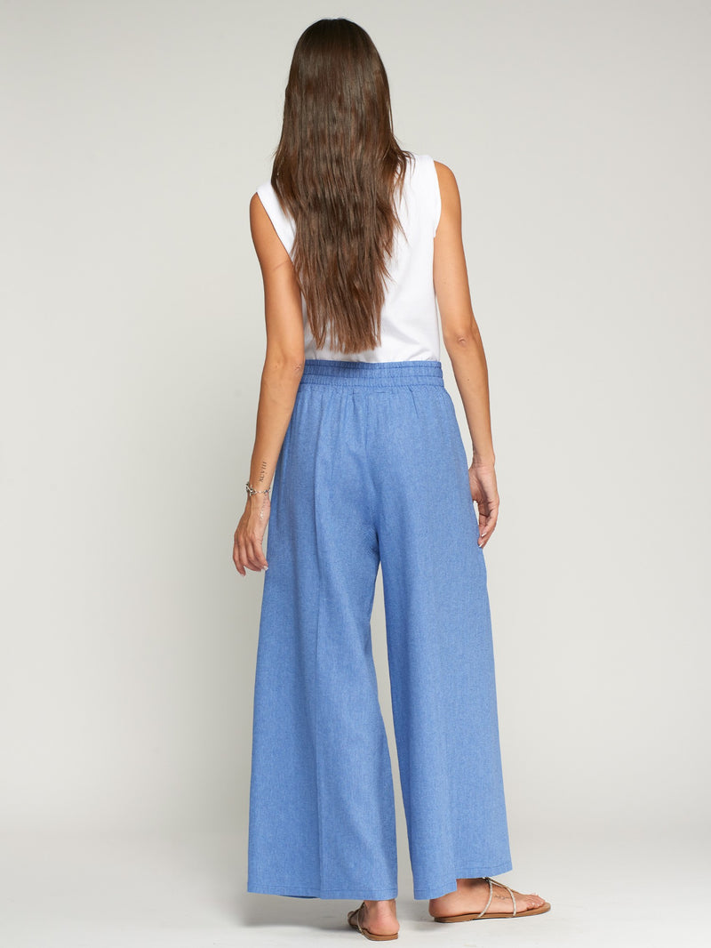 Blue Wide Leg Trousers - 33387