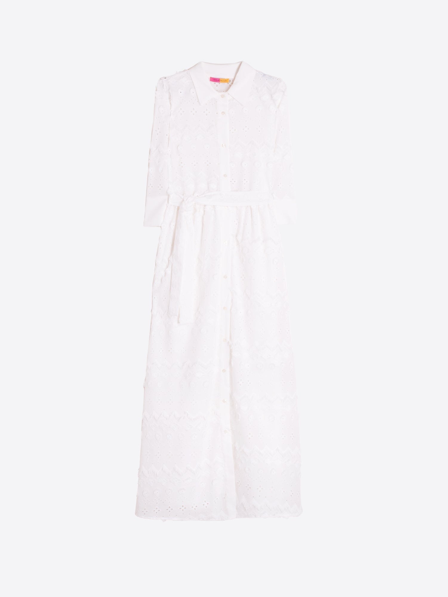 White Embroidered Dress - 33430