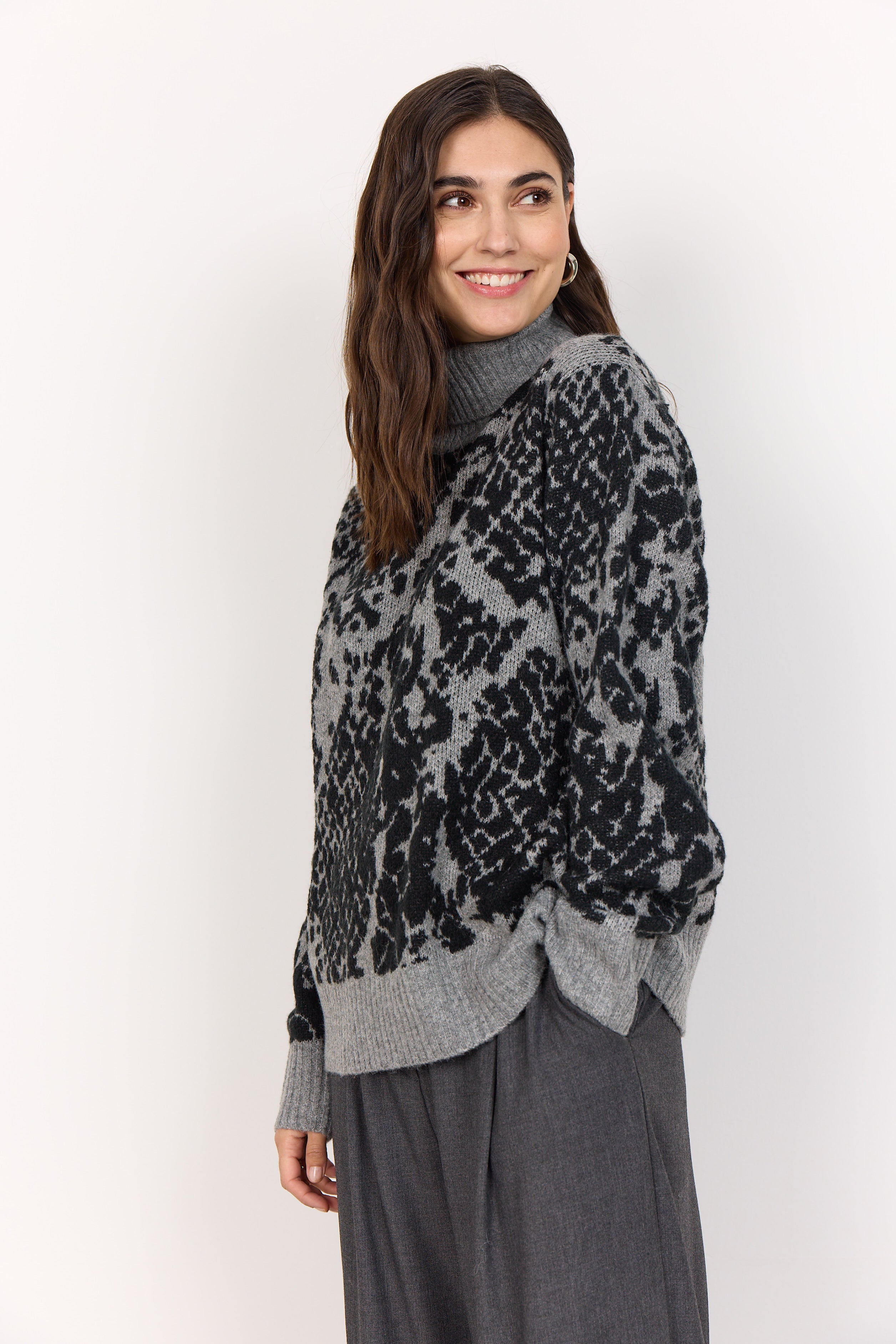 Vendi 2 Grey Abstract Design Pullover - 33690