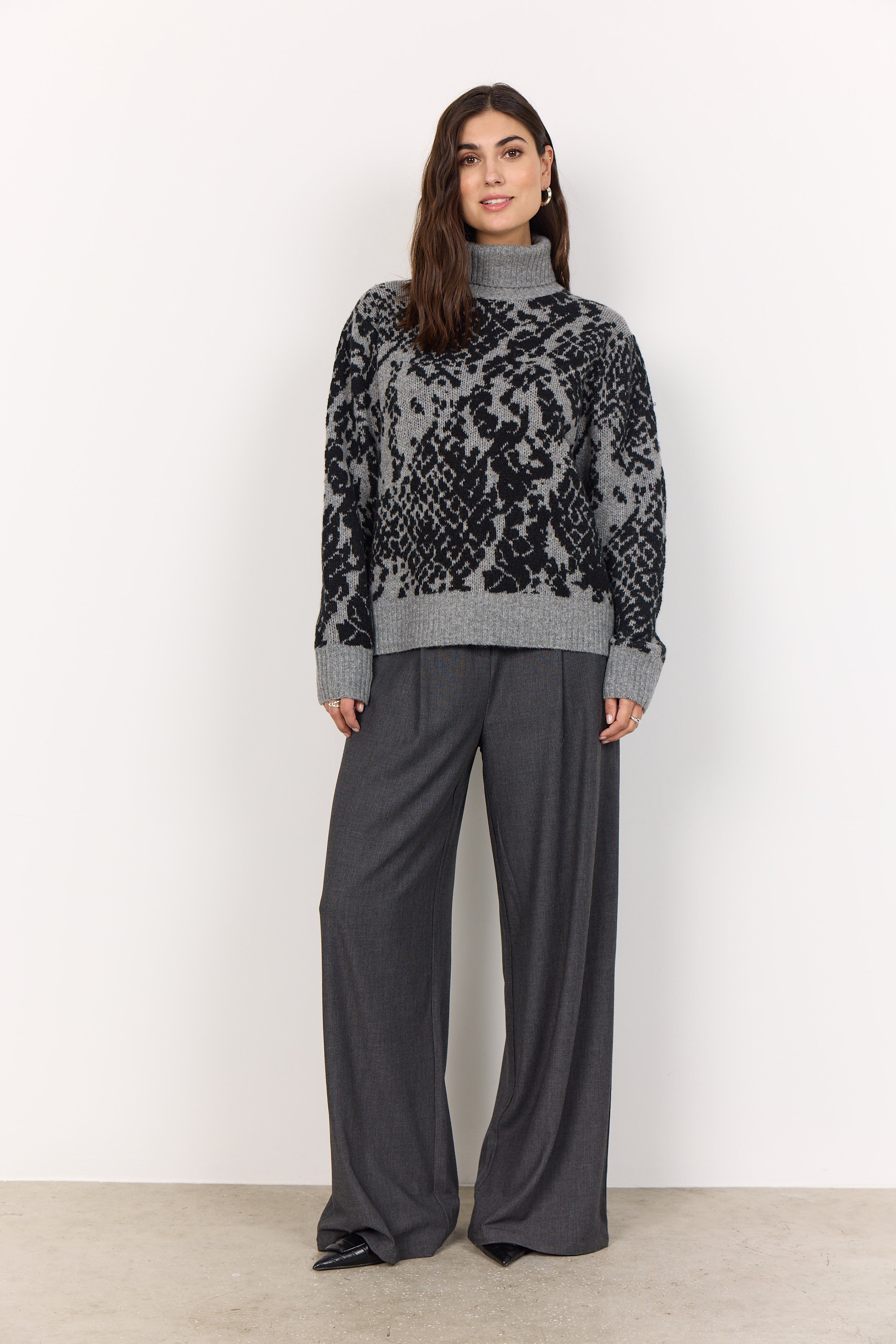Vendi 2 Grey Abstract Design Pullover - 33690