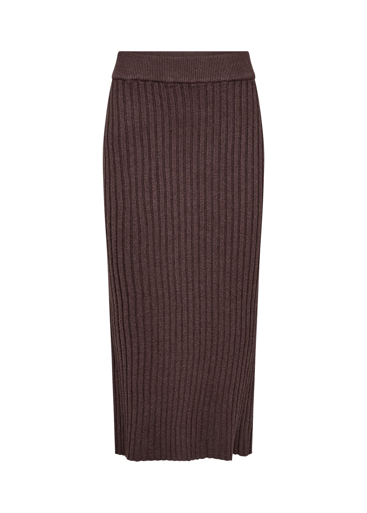 Kanita 23 Chocolate Plum Ribbed Skirt - 33693