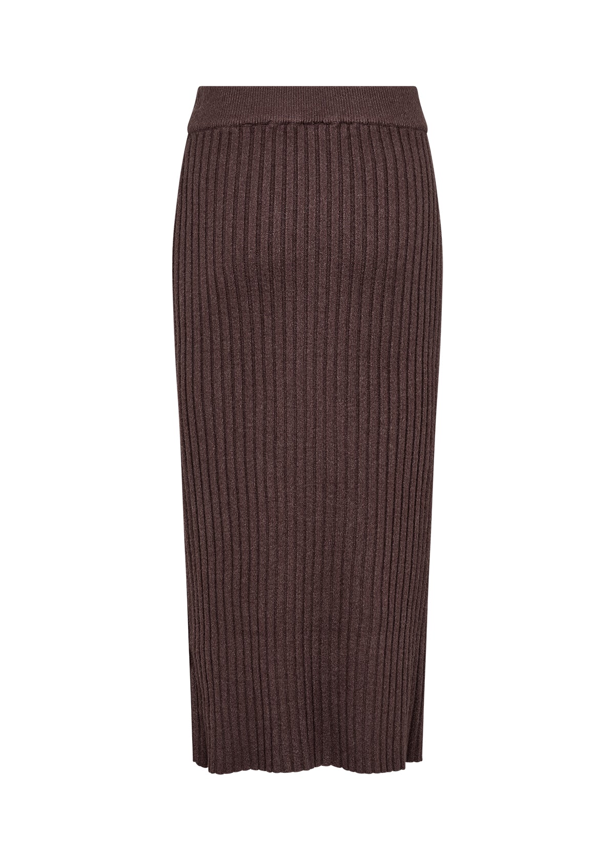 Kanita 23 Chocolate Plum Ribbed Skirt - 33693