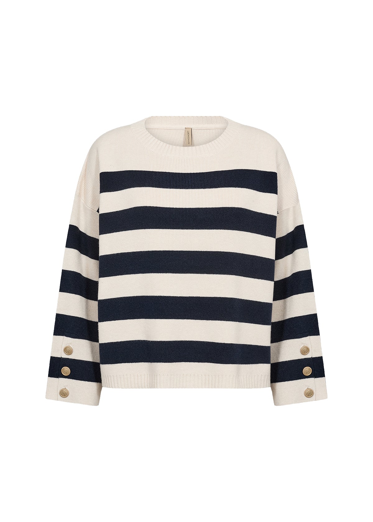 Kanita 36 Navy Stripe Sweater - 33798