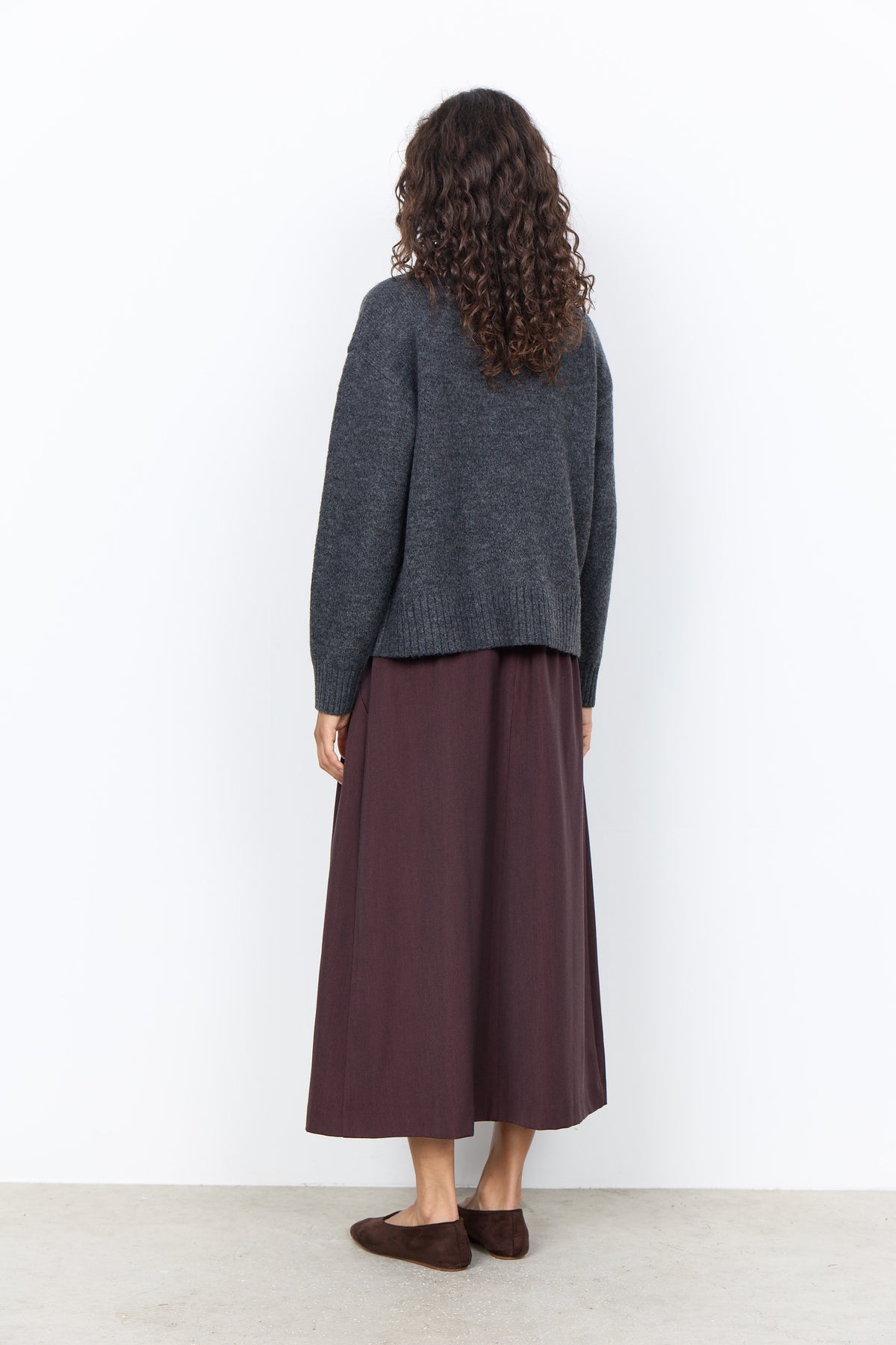 Herla 3 Dark Earth Melange Sweater - 33876
