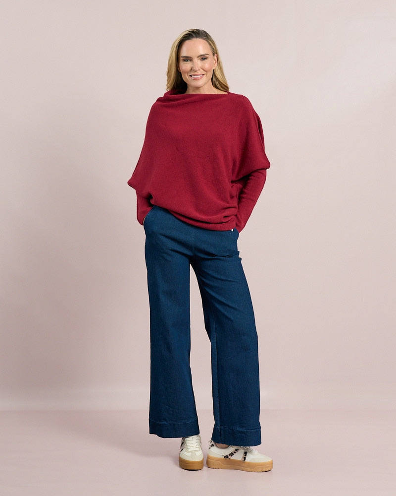Bordeaux Asymmetric Knit - 37709