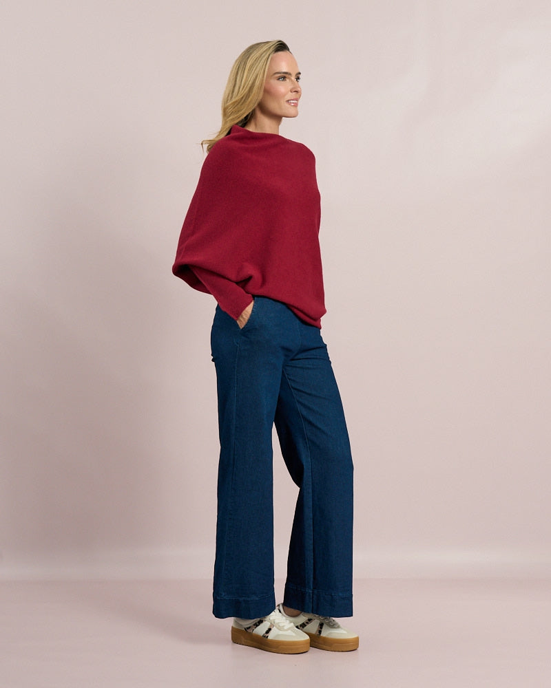Bordeaux Asymmetric Knit - 37709