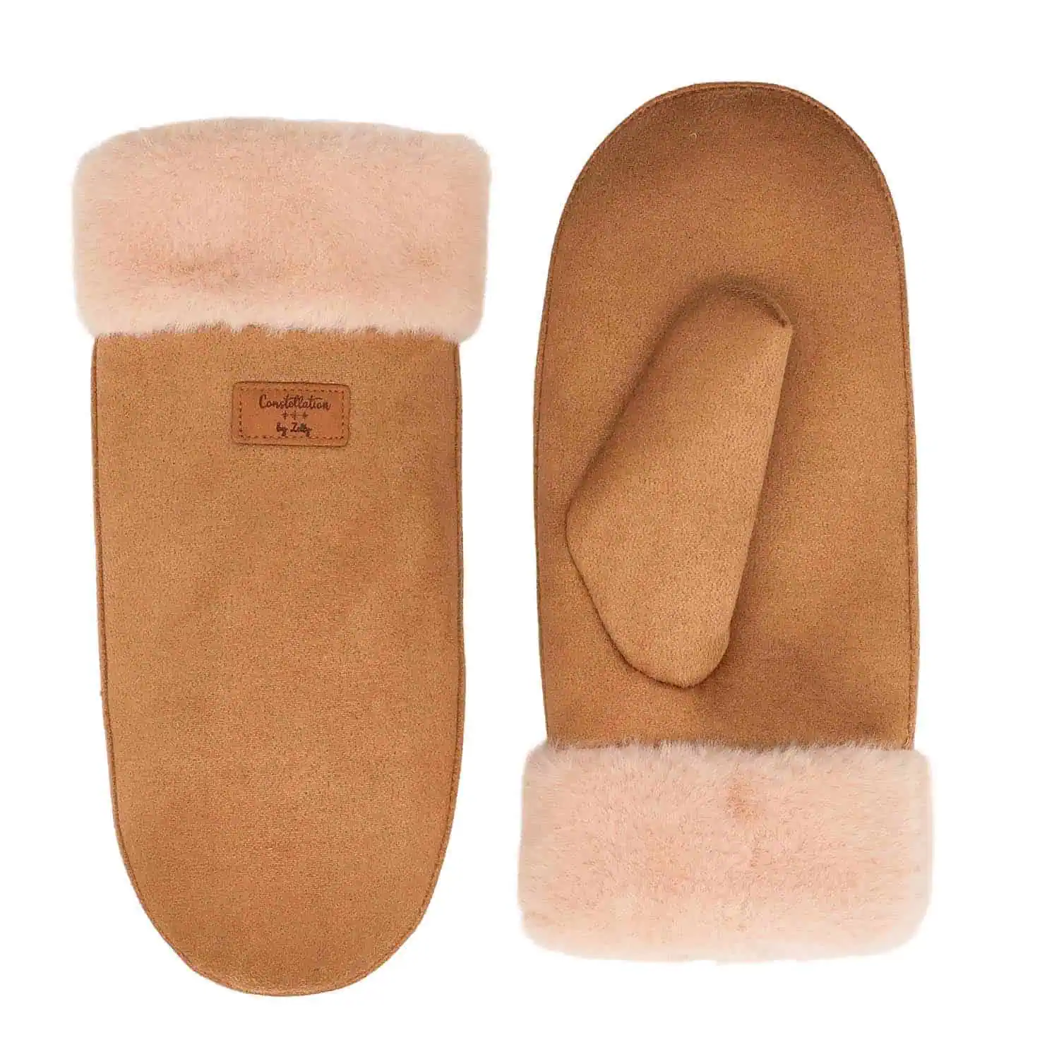 Cream Faux Sheepskin Mittens - 4005105