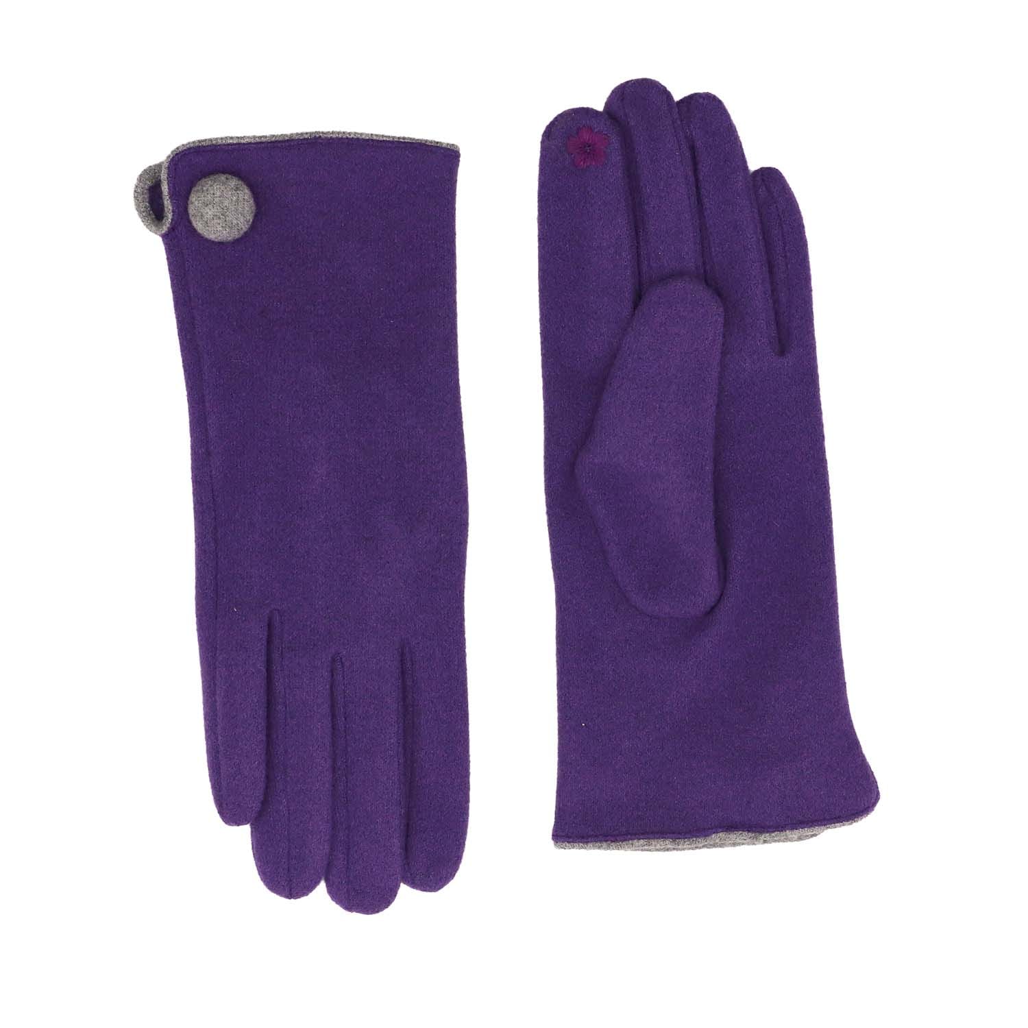 Liliac Button Detail Gloves - 4005411