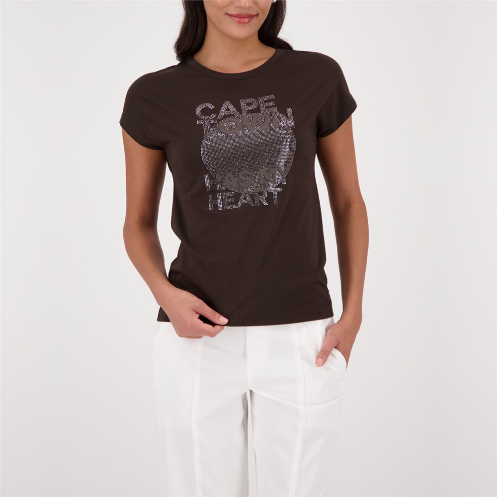 Dark Chocolate Jewelled T-Shirt - 410156