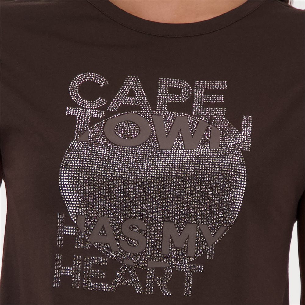 Dark Chocolate Jewelled T-Shirt - 410156