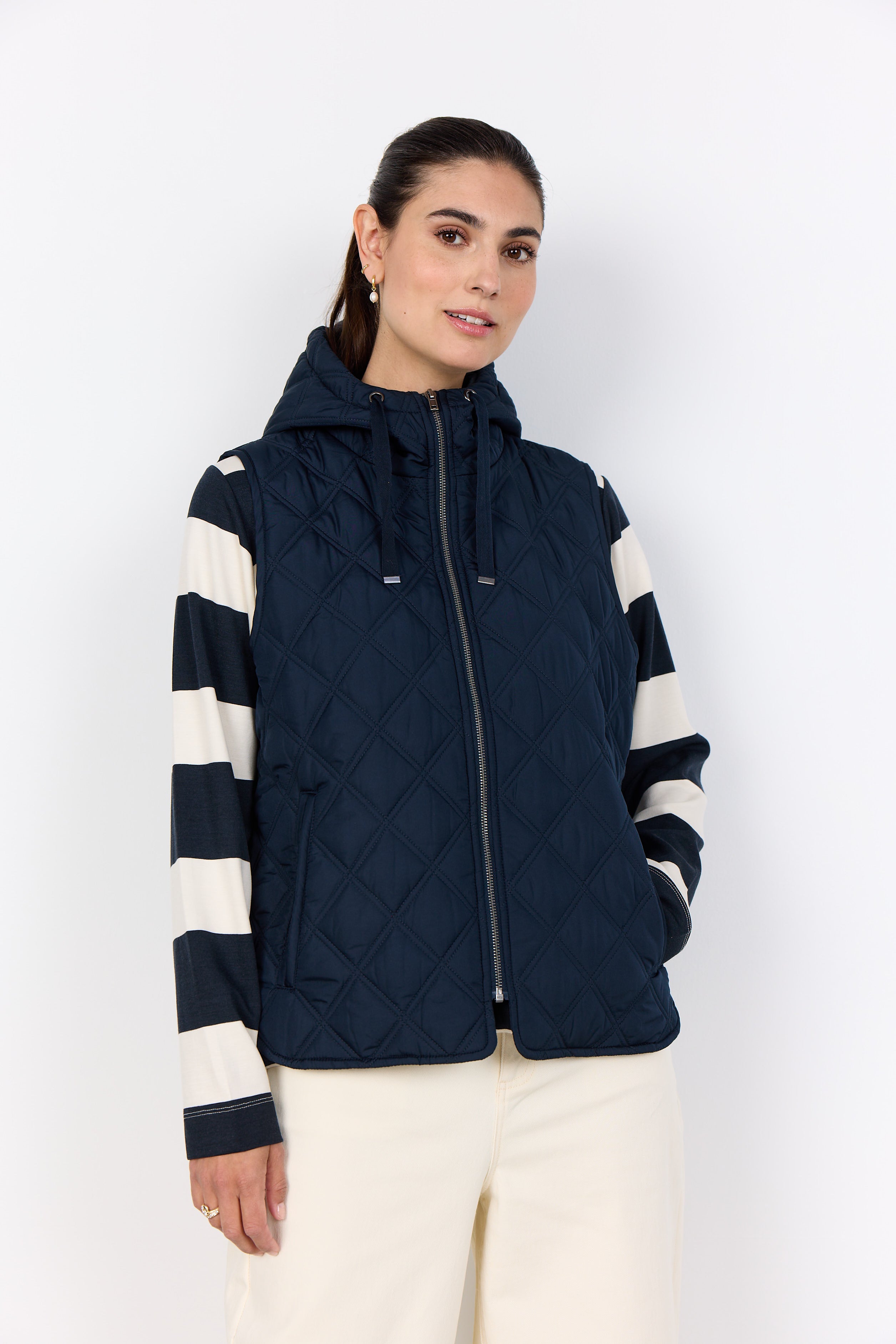 Fenya 77 Navy Quilt Gilet - 41516