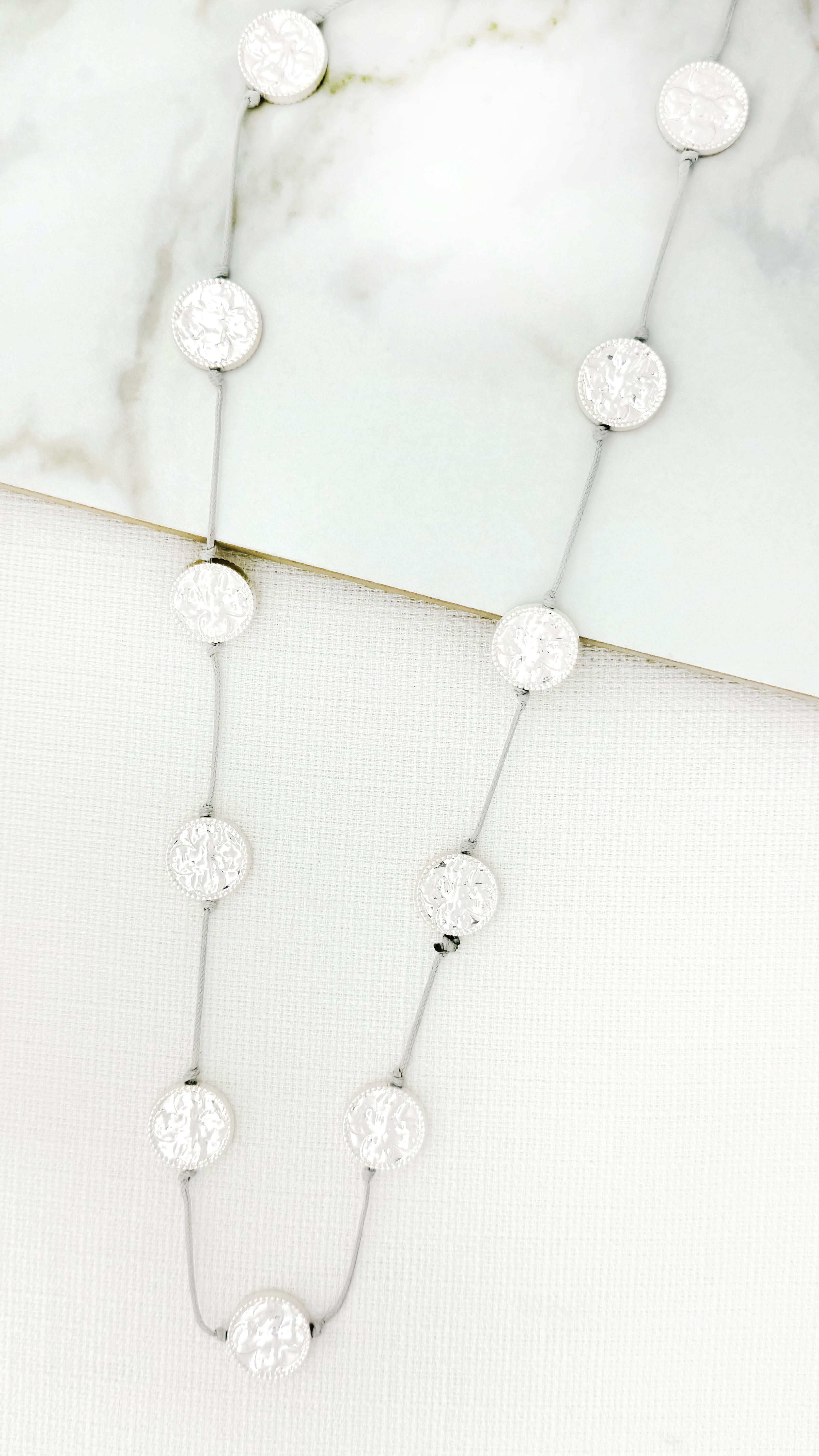 Silver Coin Necklace - 4312