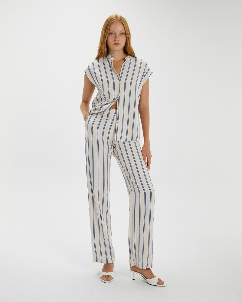 Blue Stripe Trousers - 4482