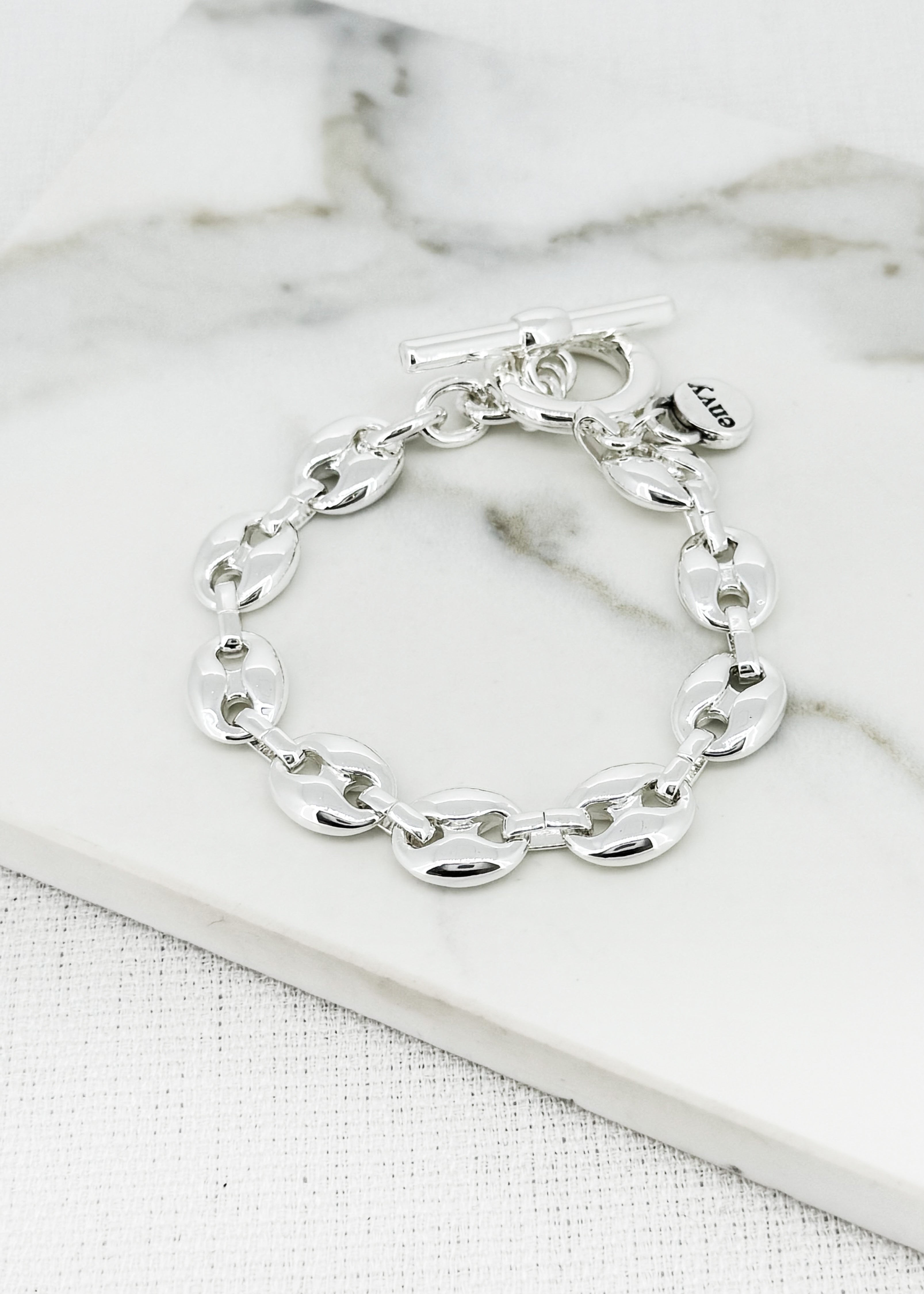 Silver T-Bar Bracelet - 4576