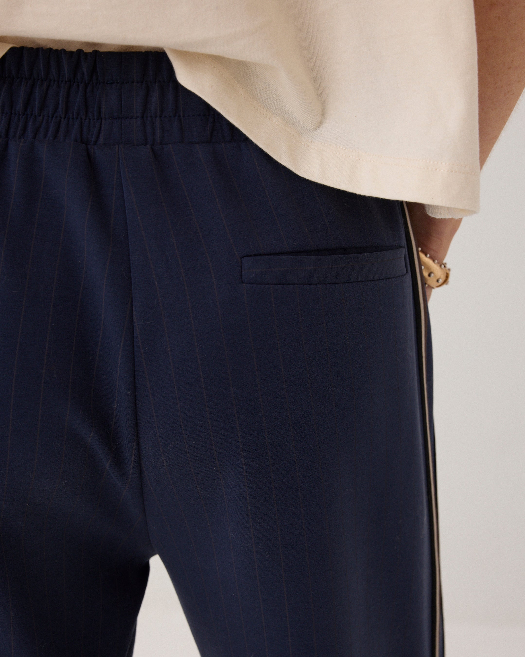 Midnight Blue Pinstripe Trousers - 4S2923