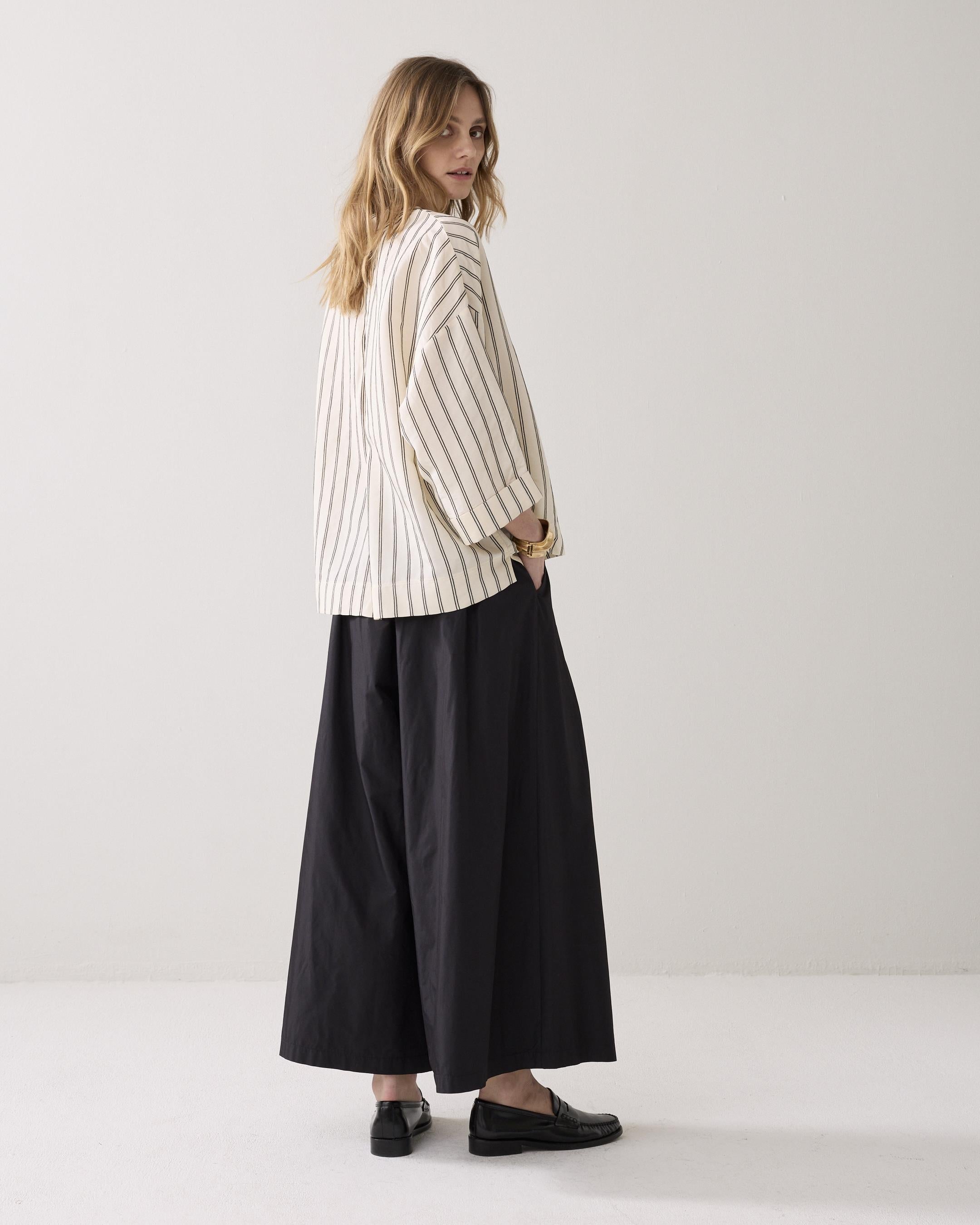 Black Wide Leg Trousers - 4S2958