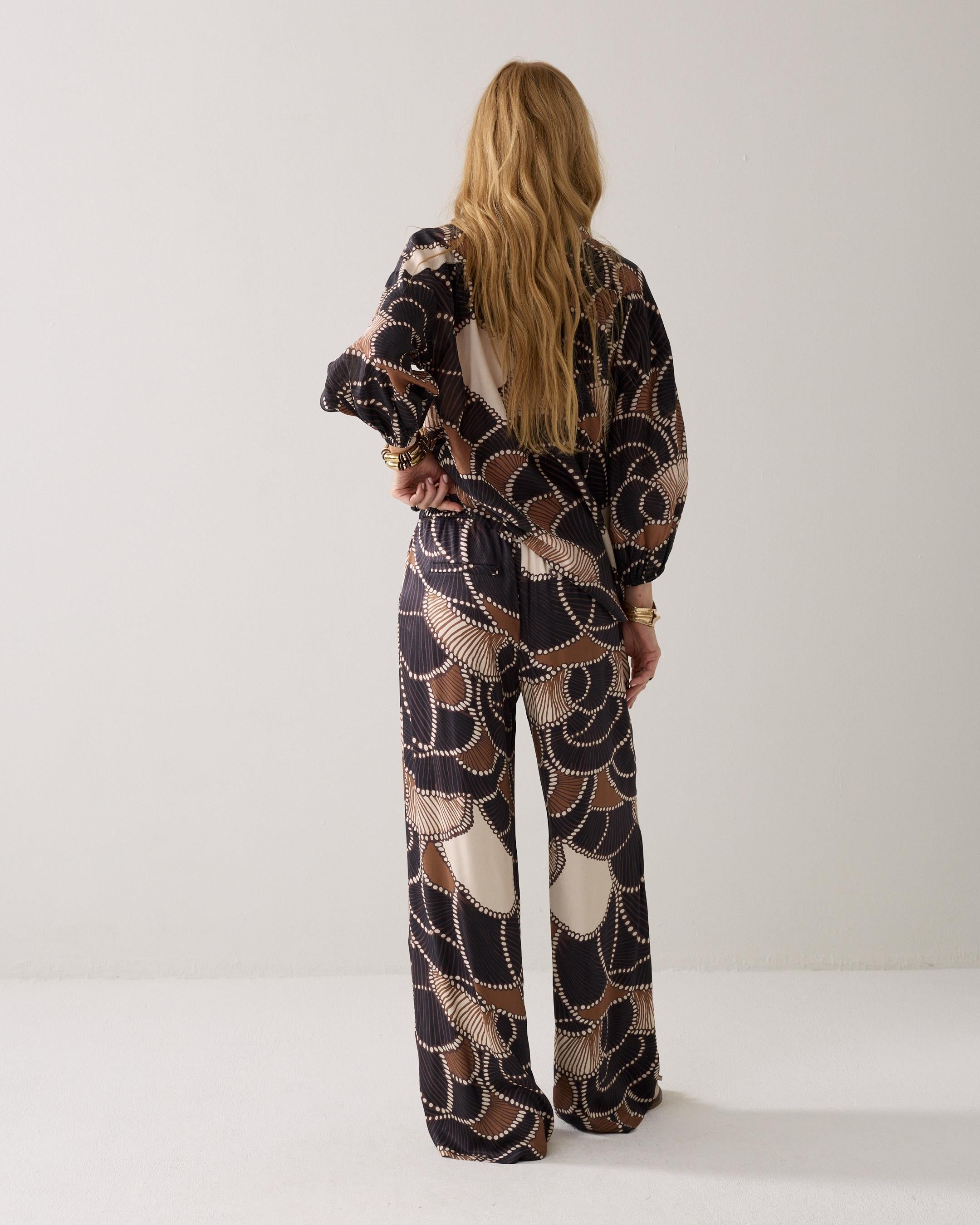 Multi Colour Satin Trousers - 4S2964