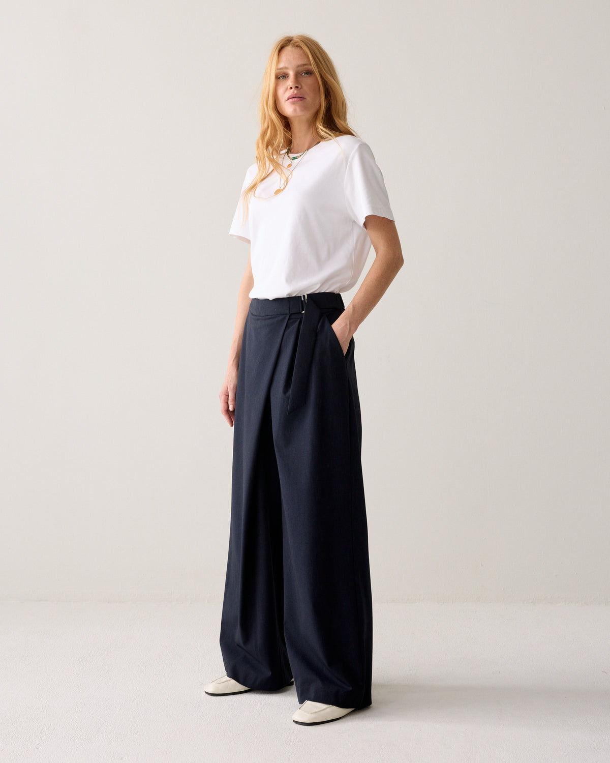 Midnight Blue Stripe Trousers - 4s3029