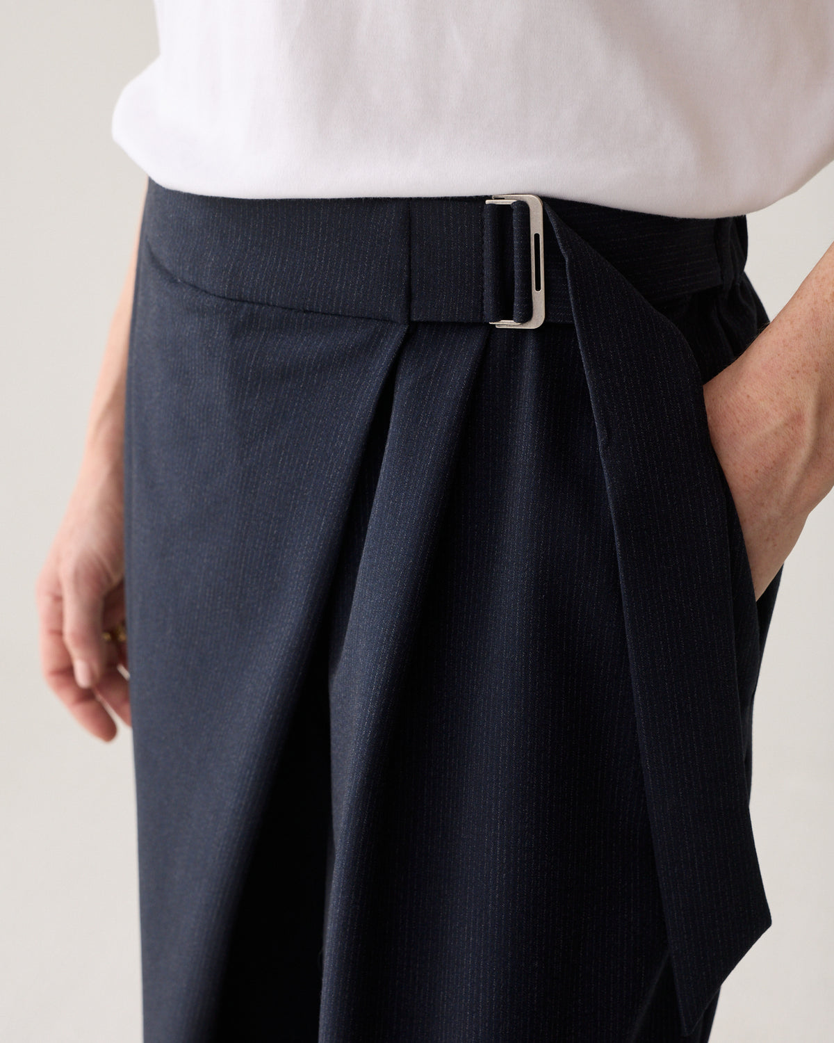 Midnight Blue Stripe Trousers - 4s3029