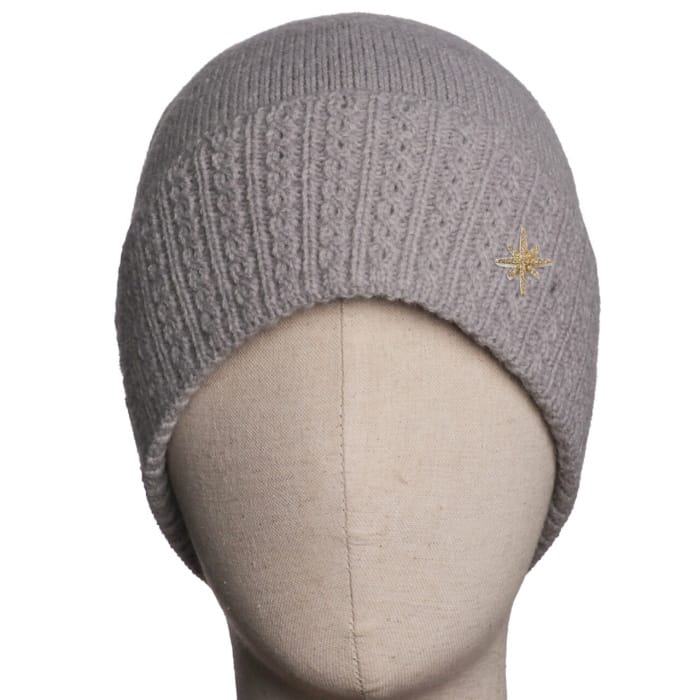 Grey Cable Detail Hat - 5004312