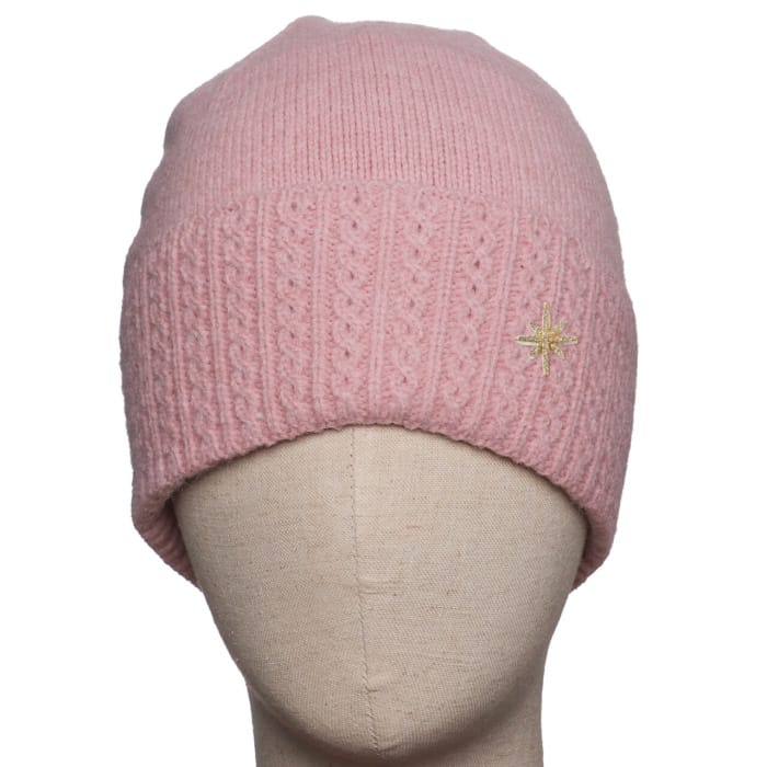 Pink Cable Detail Hat - 5004316