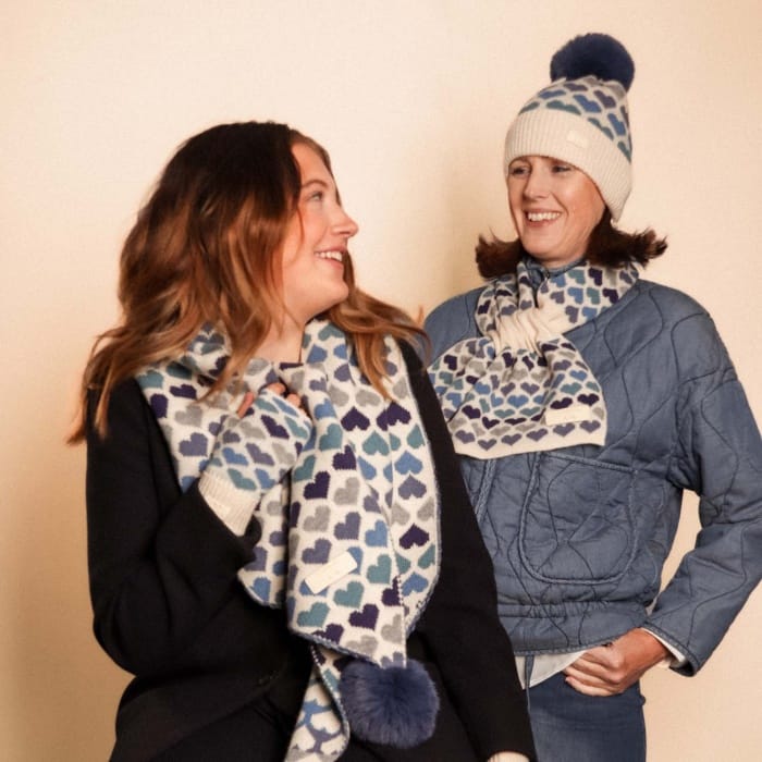 Blue Hearts Pom Pom Hat - 5005202
