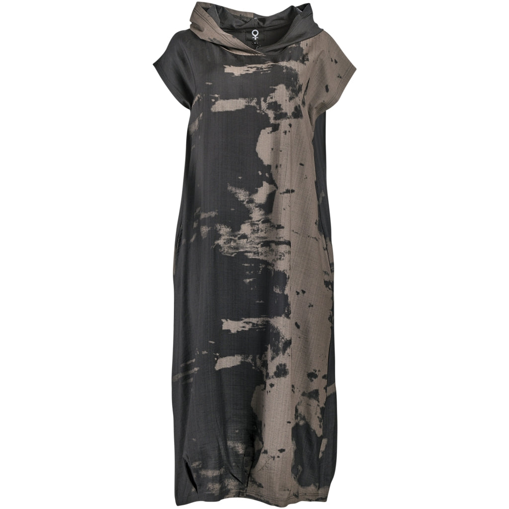 Black & Brown Print Dress - 5040