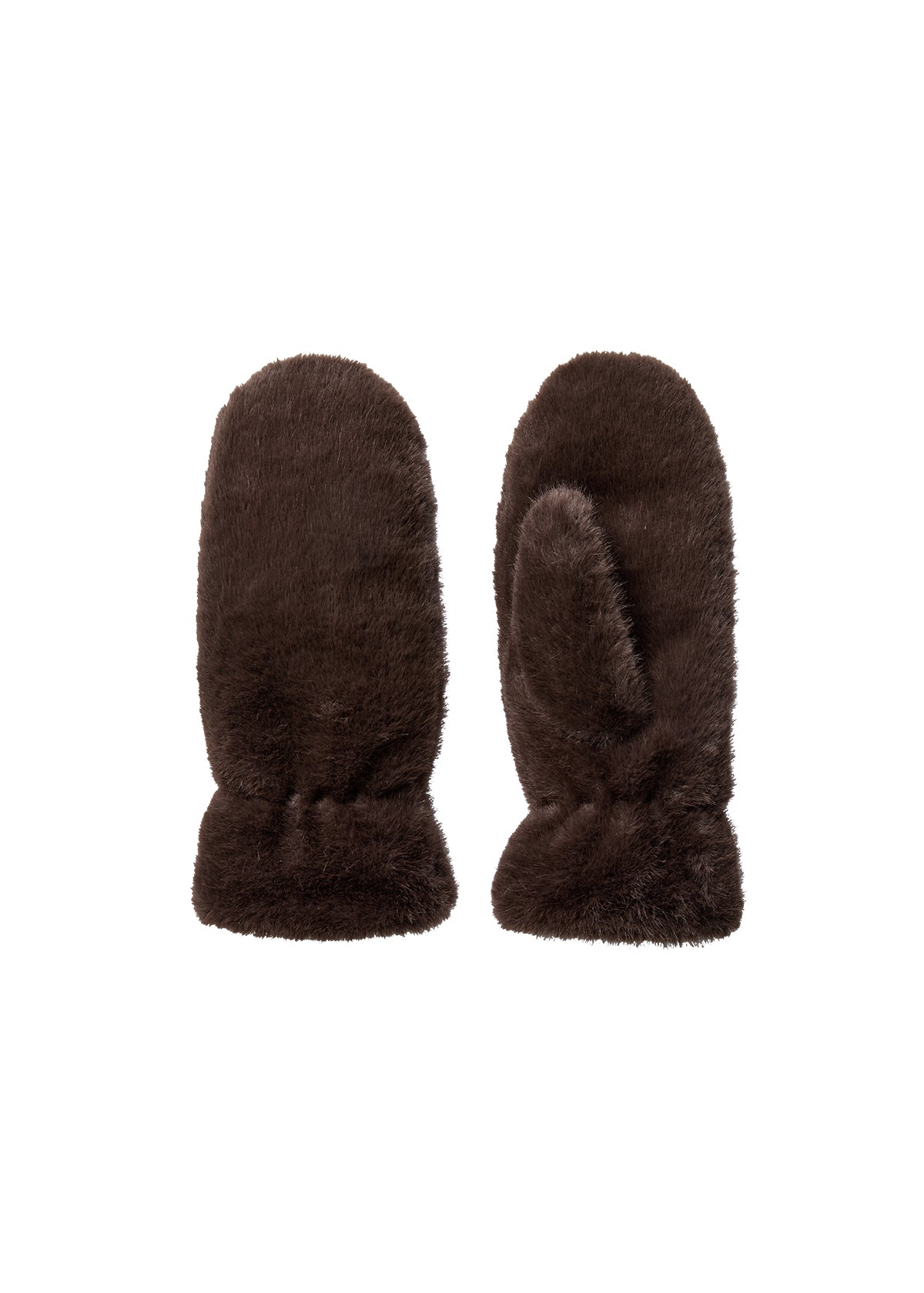 Vendla 1 Chocolate Plum Faux Fur Mittens - 51442