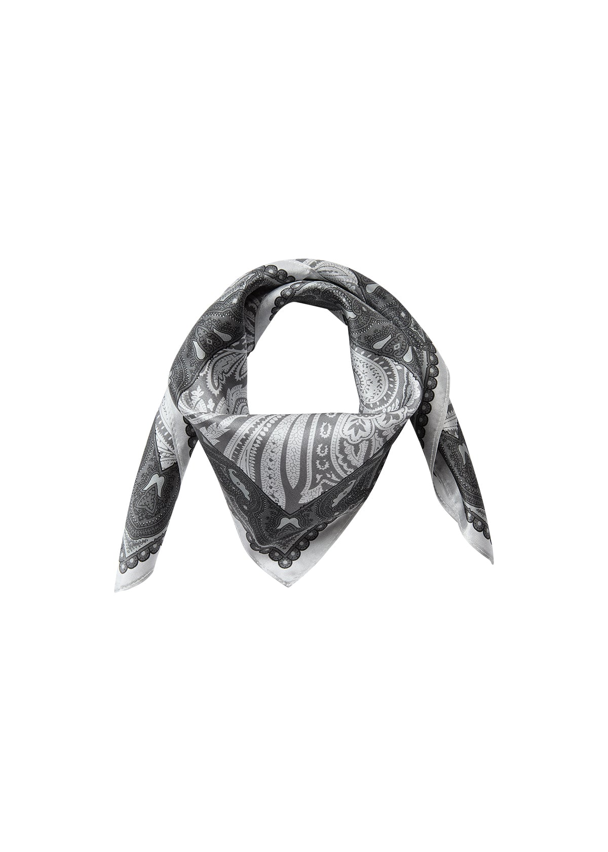 Hagar 1 Black Square Silk Scarf - 51552