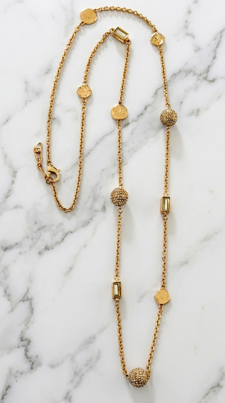 Gold Long Necklace - 544