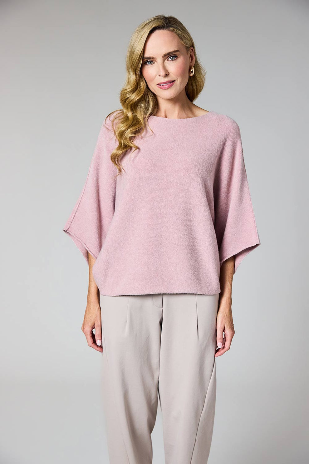 Antique Rose Batwing Knit - 57702