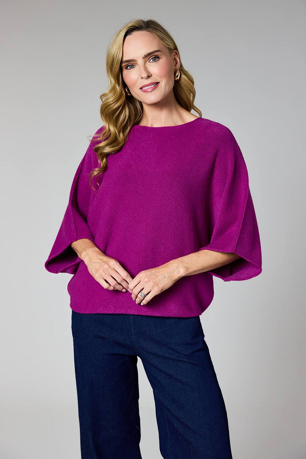 Magenta Batwing Knit - 57702