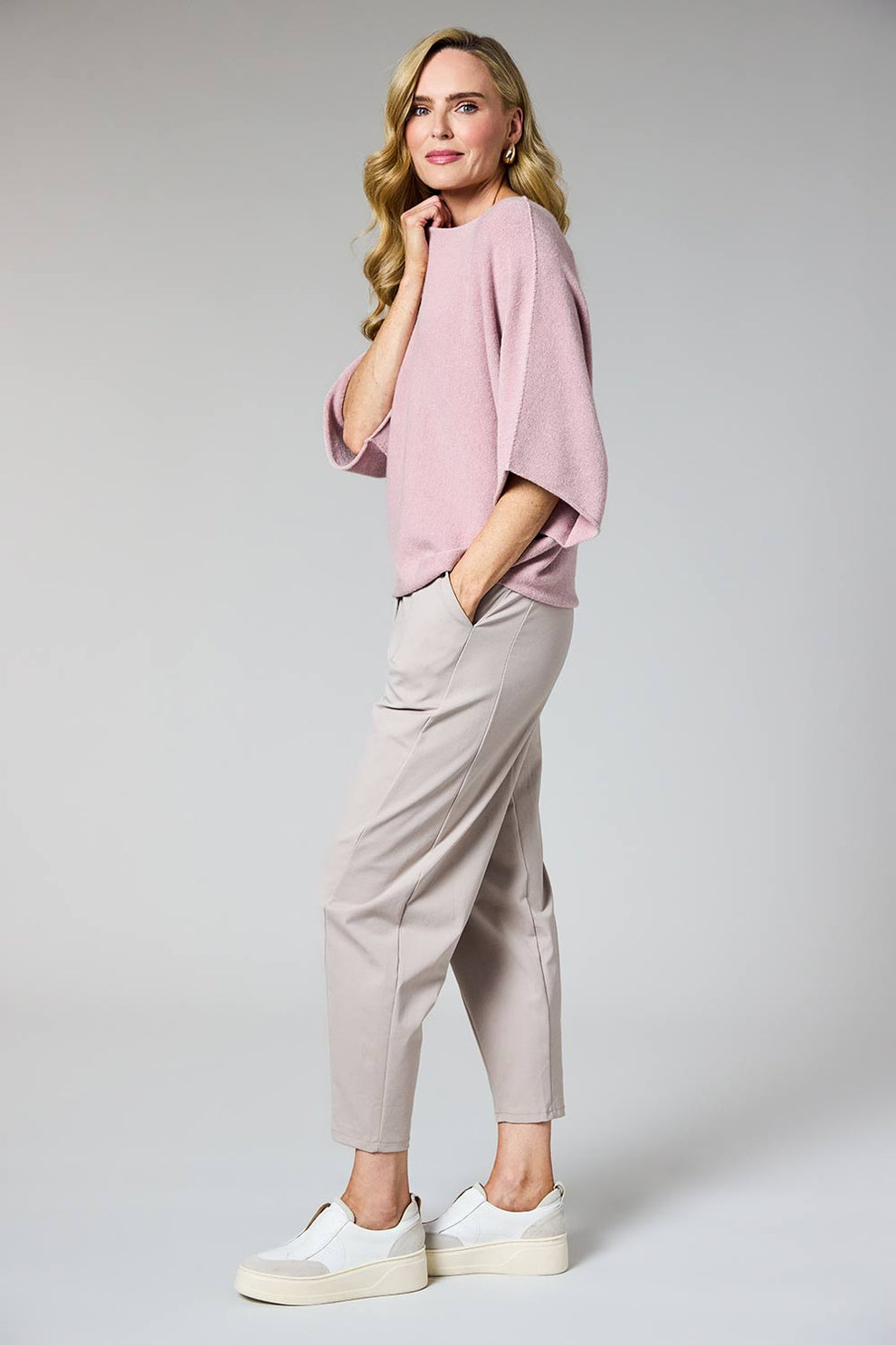 Antique Rose Batwing Knit - 57702