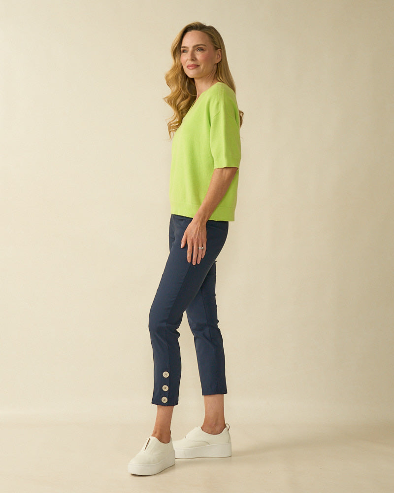 Lime Short Sleeve Knit - 57714