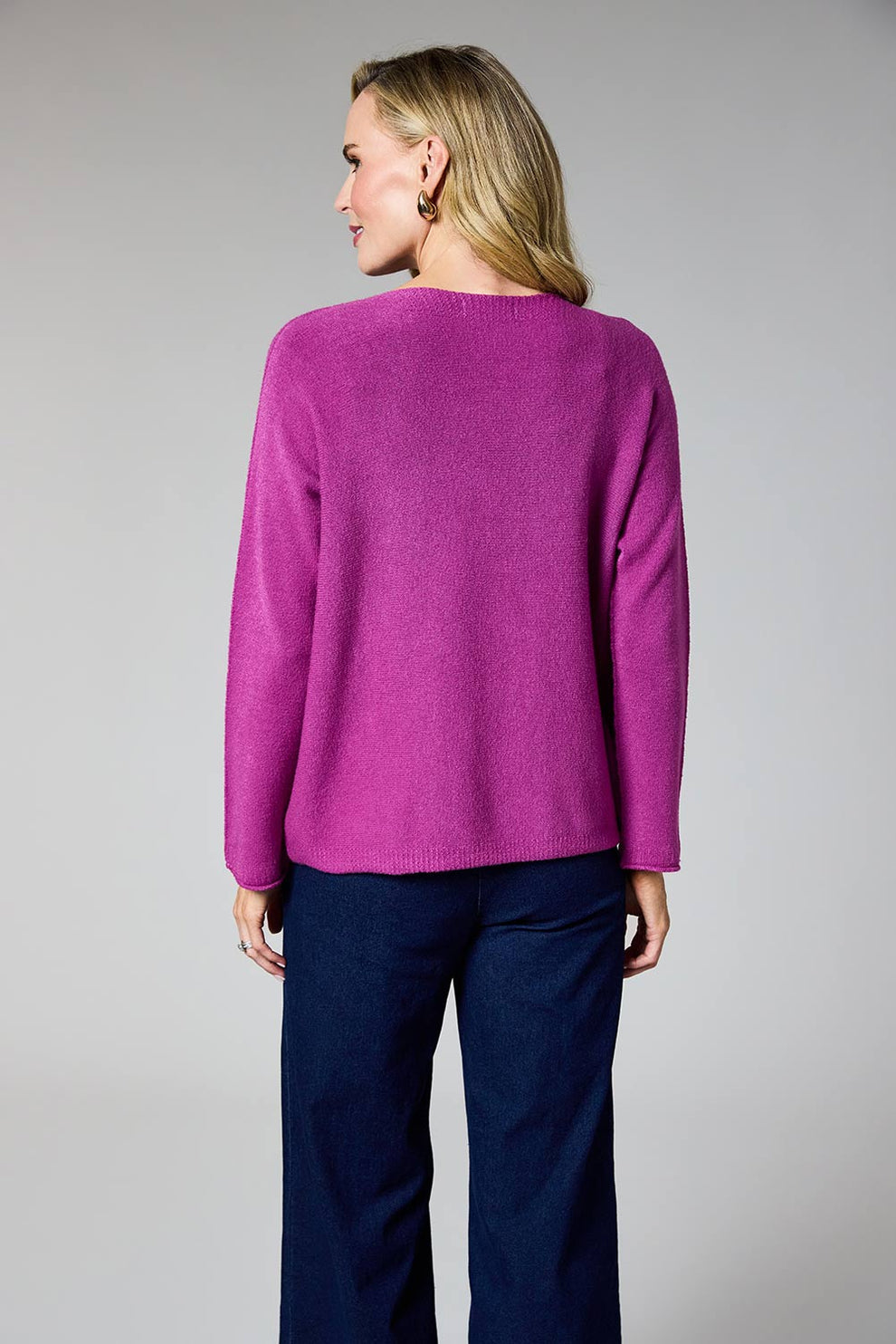 Magenta V Neck Knit - 603